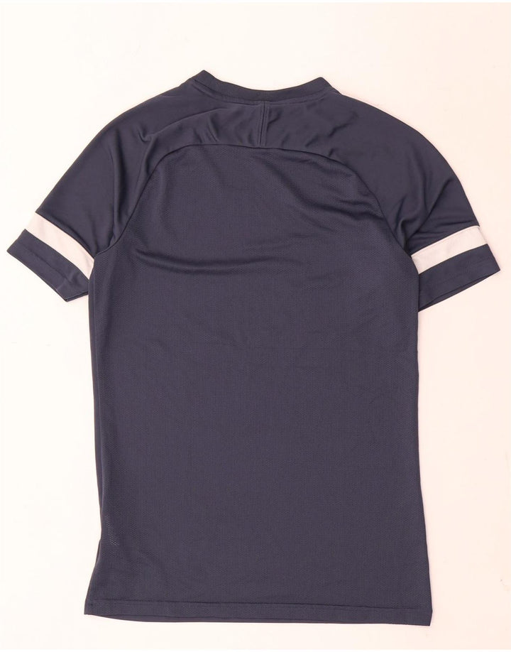 Мужская футболка Nike Dri Fit, маленькая, темно-синяя, полиэстер с цветными блоками