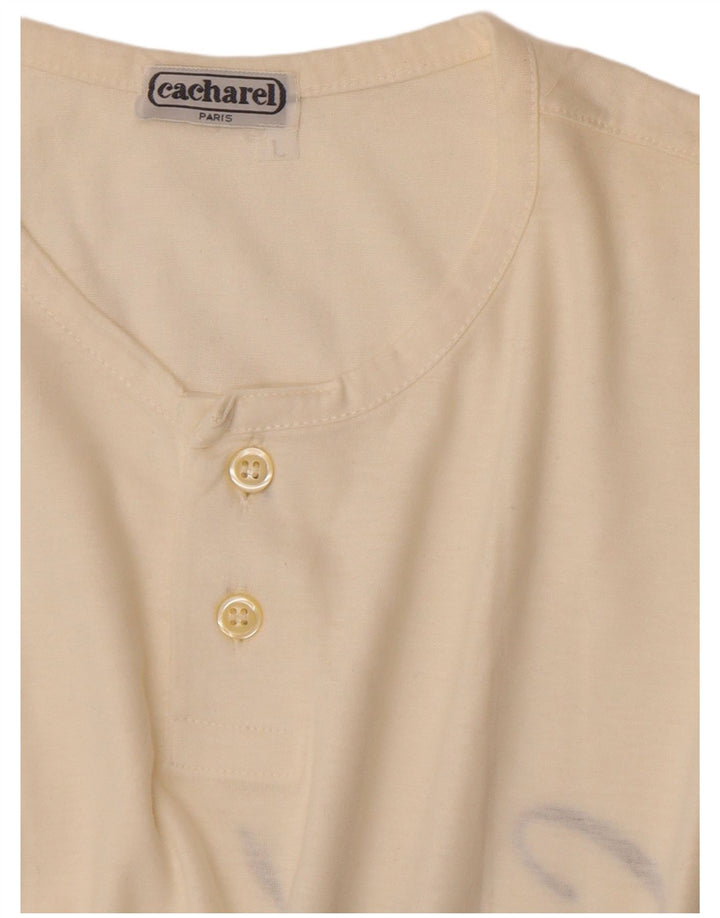 Мужская футболка с рисунком Cacharel, большая белая