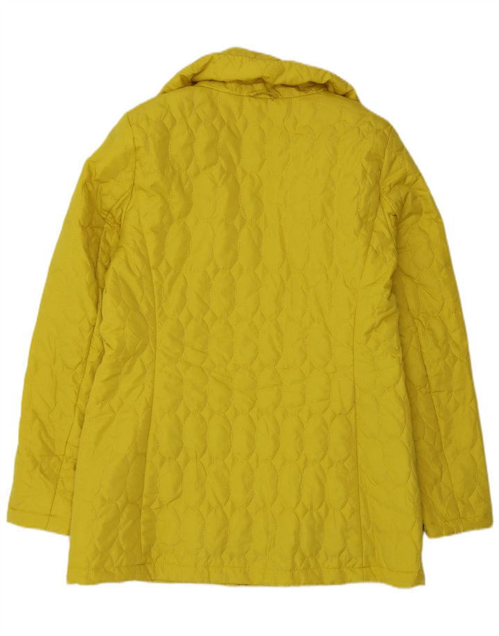 Женская стеганая куртка Dkny UK 12, средний желтый полиэстер, современный стиль