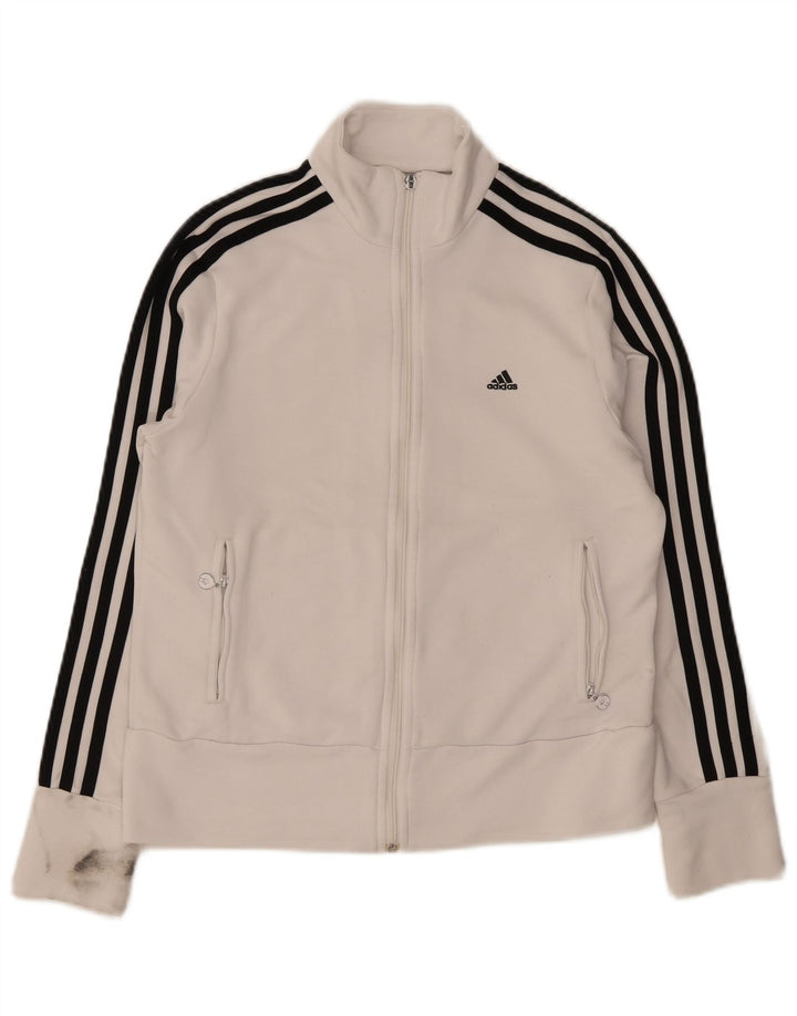 Женский спортивный костюм Adidas Top Jacket UK 16, большой белый полиэстер