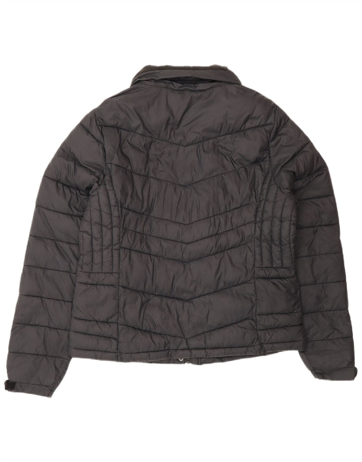 Женская стеганая куртка Superdry UK 16, большая черная полихлорид