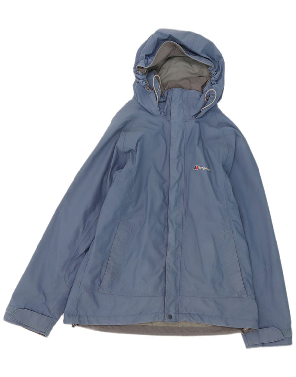 Женская дождевик с капюшоном Berghaus UK 12, средний синий нейлон