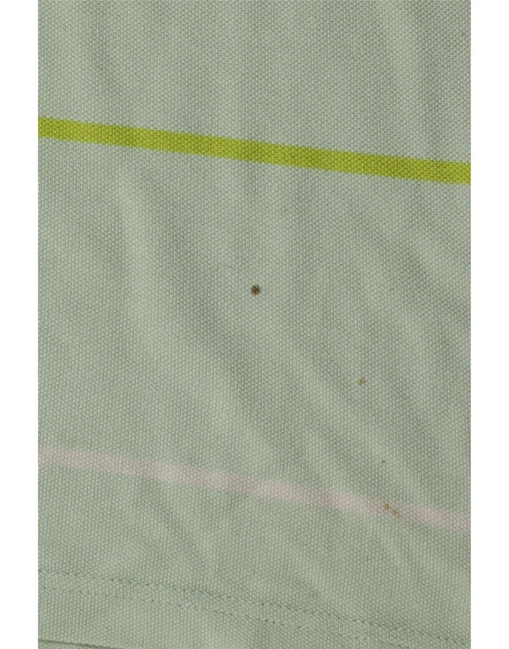 Мужская рубашка-поло ADIDAS 2XL, хлопок в зеленую полоску