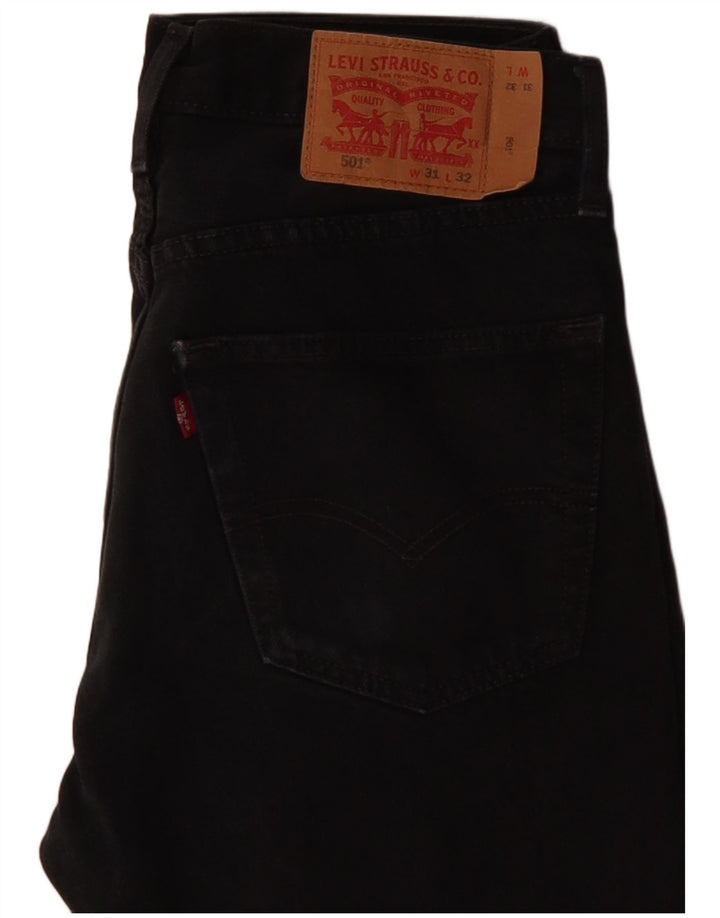 Мужские прямые джинсы LEVI'S 501 W31 L32, черный хлопок