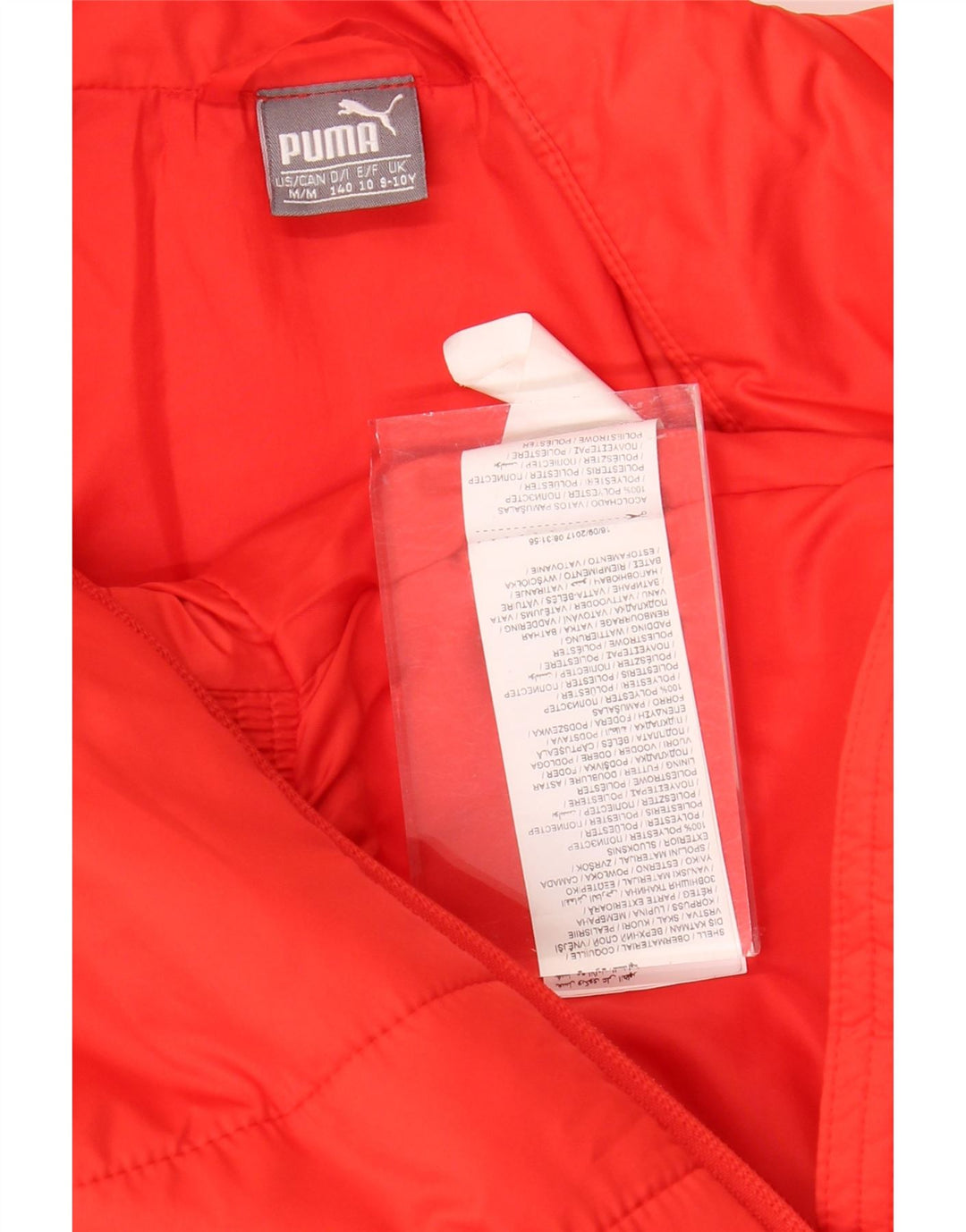 Утепленная куртка PUMA для девочек 9-10 лет, красный полиэстер