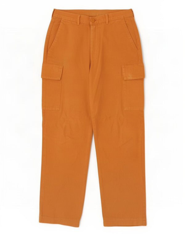 Мужские прямые брюки карго Benetton IT 48 Medium W30 L30 Оранжевые, хлопок