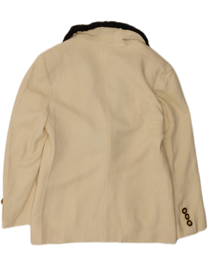 Винтажный мужской пиджак IT 48 Medium Off White Colorblock