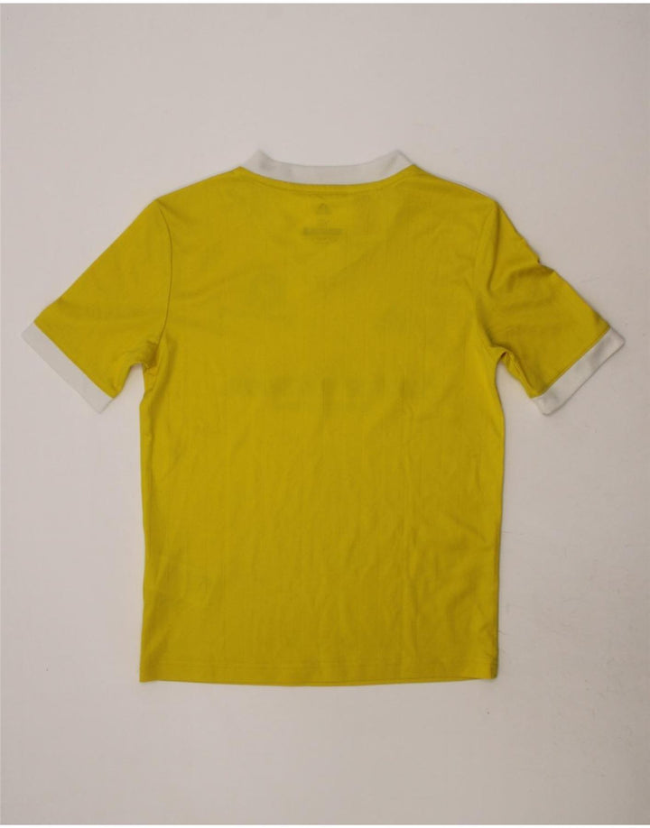 ADIDAS Boys Graphic T-Shirt Top 9-10 Years Small  Yellow Polyester Vintage Adidas and Second-Hand Adidas from Messina Hembry 