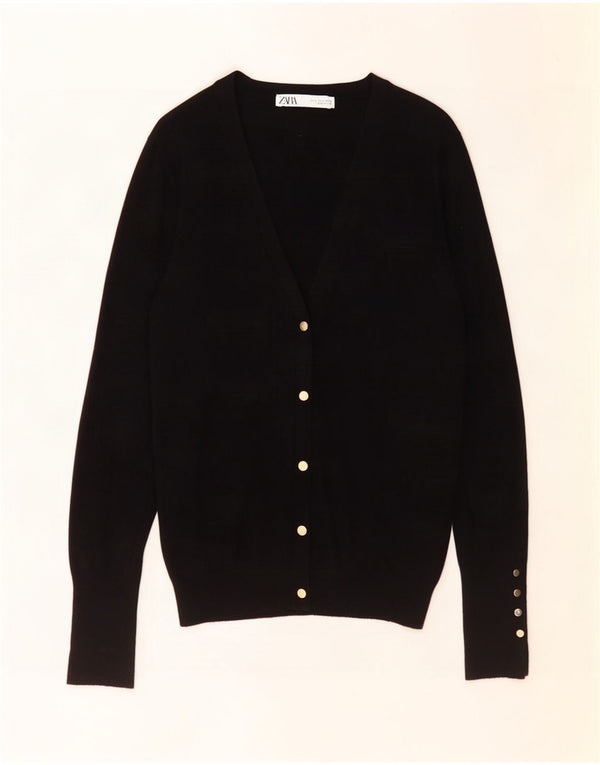 Женский кардиган Zara UK 14, большой черный вискоза