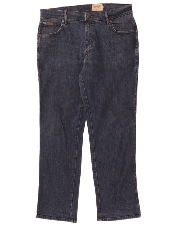 Мужские прямые джинсы Wrangler Texas Stretch W36 L32, темно-синий хлопок
