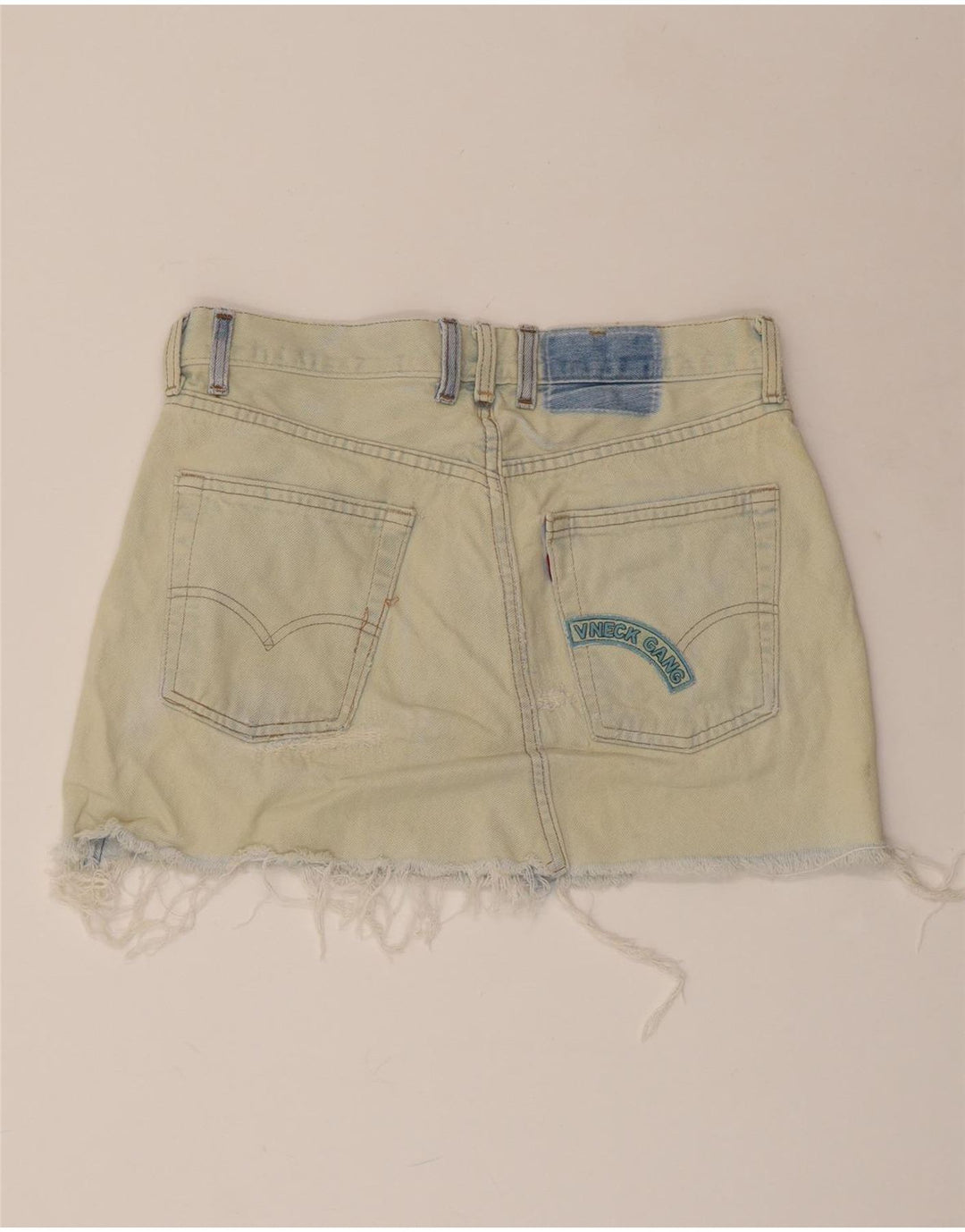 Женская джинсовая мини-юбка LEVI'S W28 среднего размера, синяя, хлопок
