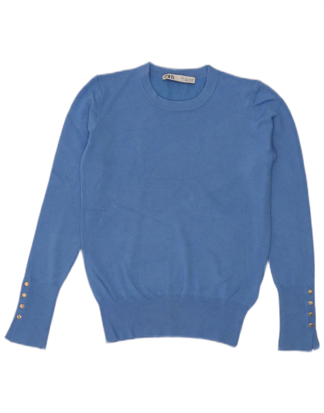 Женский джемпер с круглым вырезом Zara UK 10, маленький синий вискоза