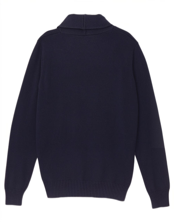 Мужской кардиган Jack & Jones, большой темно-синий хлопковый свитер