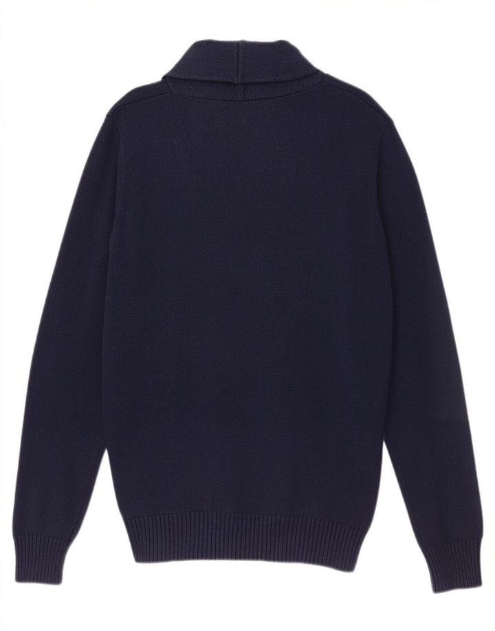 Мужской кардиган Jack & Jones, большой темно-синий хлопковый свитер