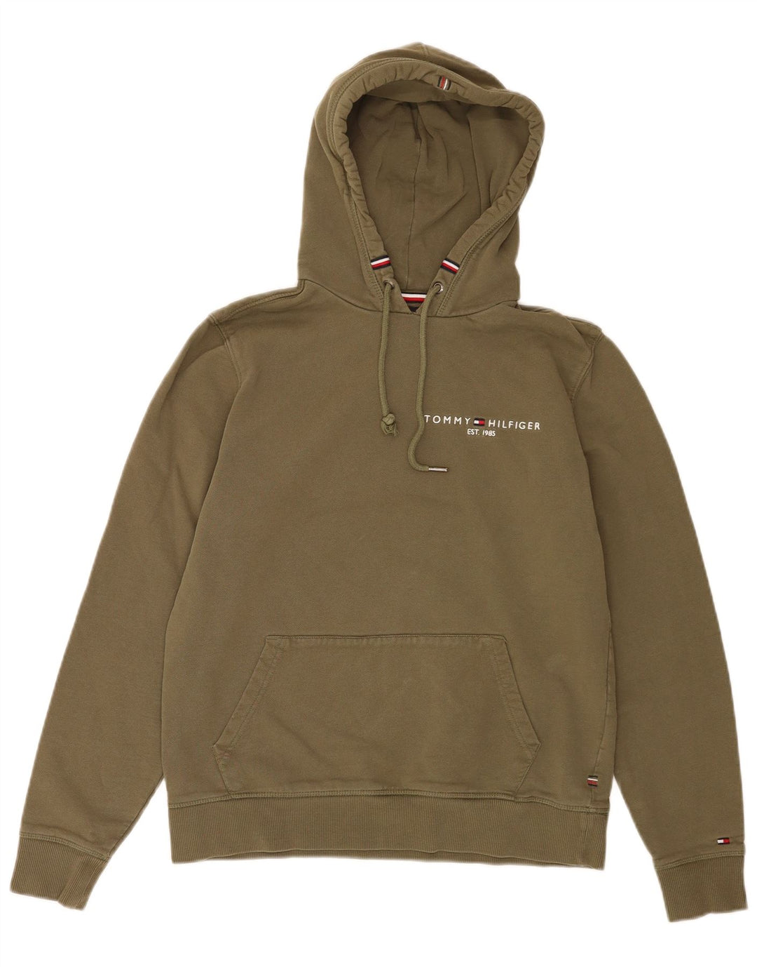 Мужской джемпер с капюшоном Tommy Hilfiger, цвет хаки, хлопок