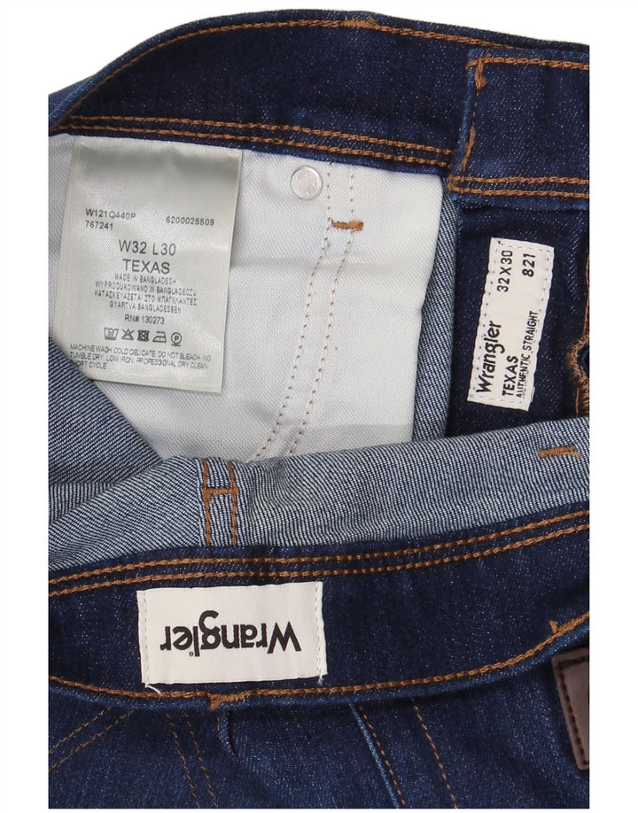 Мужские прямые джинсы Wrangler Texas W32 L30 темно-синие, хлопок