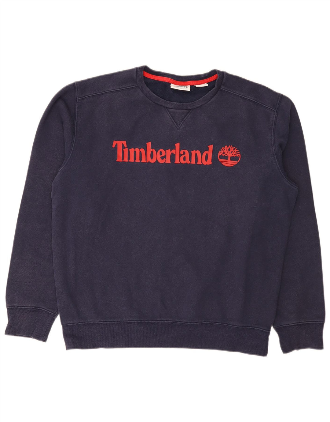 Мужской свитшот с рисунком Timberland, большой темно-синий хлопковый джемпер