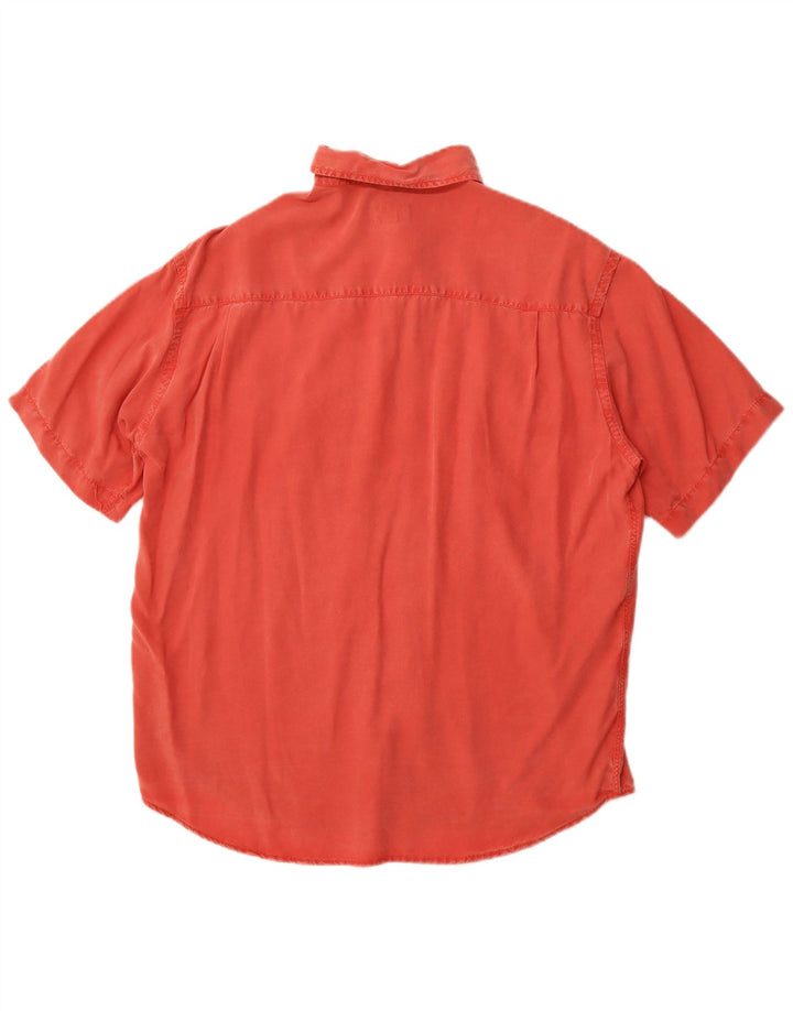 TRUSSARDI JEANS Мужская рубашка с коротким рукавом, средний красный лиоцелл
