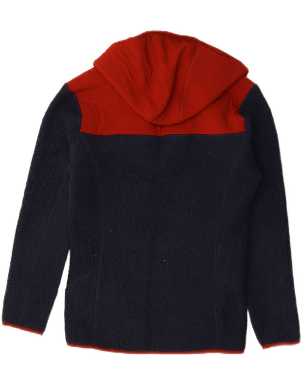 Мужская флисовая куртка с капюшоном Berghaus UK 34 XS темно-синяя, полиэстер с цветными блоками