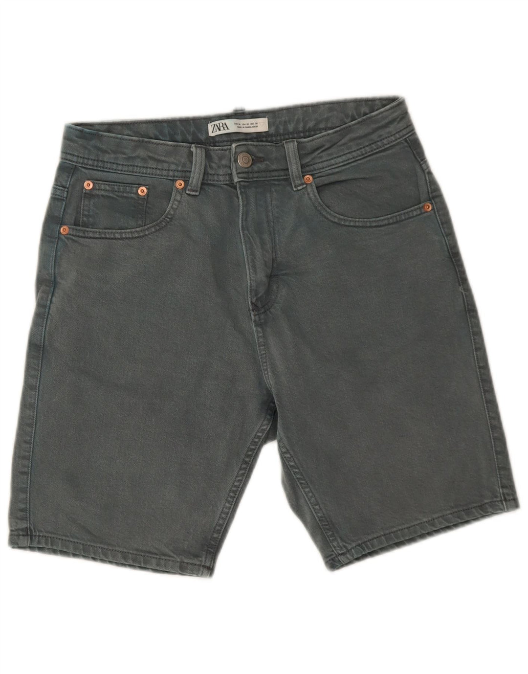 Мужские джинсовые шорты Zara EU 38, маленькие W30, синие, хлопок