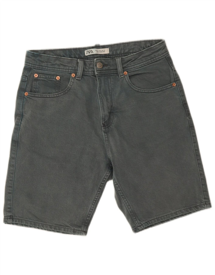 Мужские джинсовые шорты Zara EU 38, маленькие W30, синие, хлопок