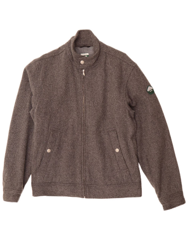 Мужская куртка-бомбер Paul Smith UK 38, шерстяная, среднего серого цвета