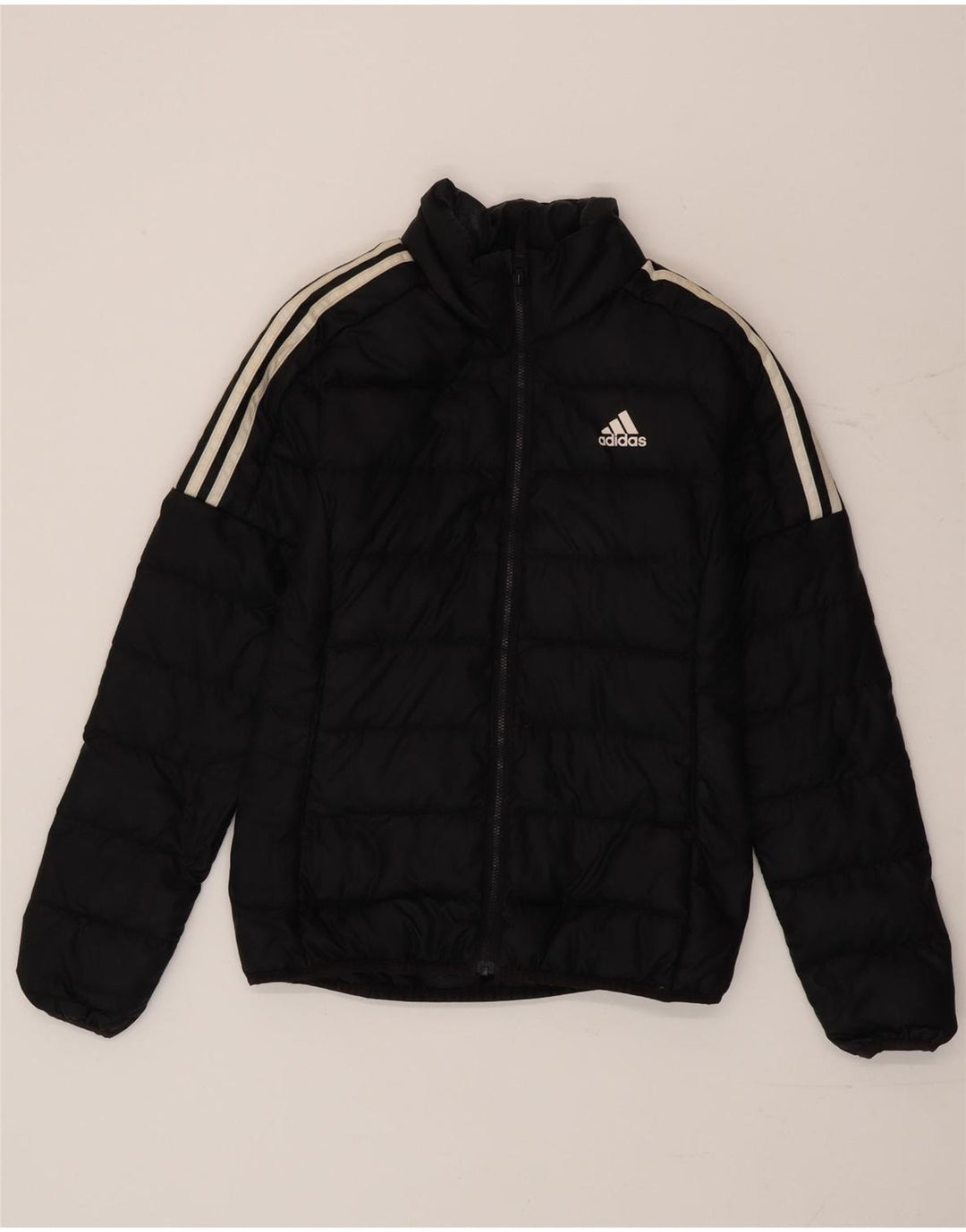 Женская стеганая куртка Adidas UK 4/6 XS, черный полиэстер