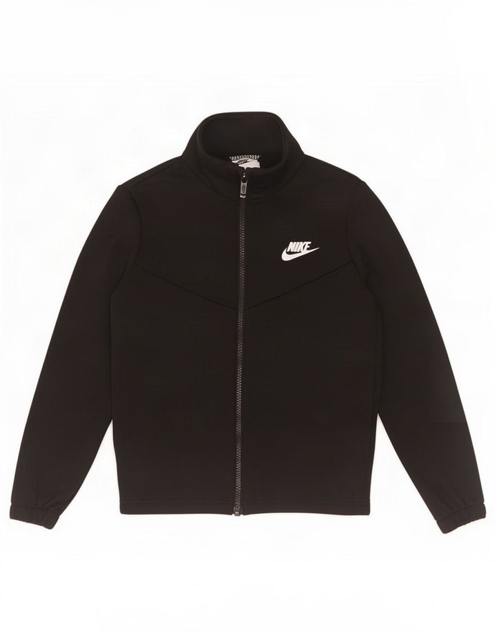Спортивный костюм Nike для мальчиков с графическим рисунком, верхняя куртка, 8–9 лет, маленький черный полиэстер