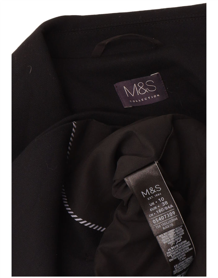 Женский двубортный пиджак Marks & Spencer UK 10, маленький черный
