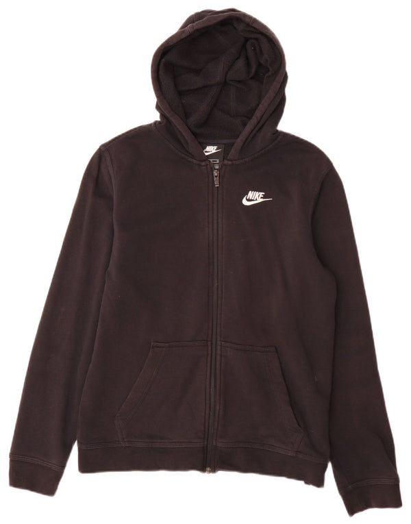 Свитер с капюшоном на молнии для мальчиков Nike 13–14 лет, XL, черный
