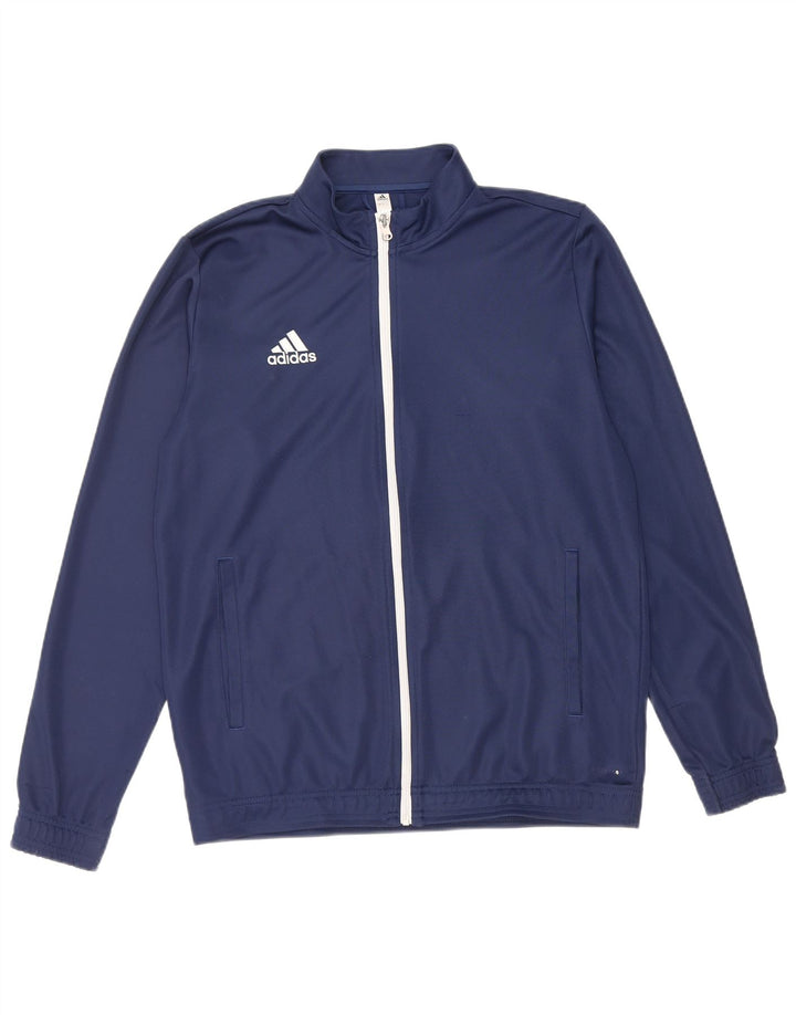 Мужской спортивный костюм Adidas, большая куртка из темно-синего полиэстера
