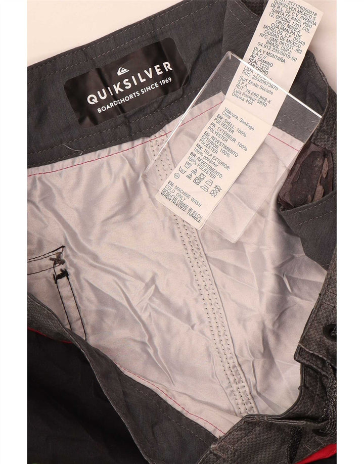 Мужские шорты для плавания Quiksilver, полиэстер, средний черный цвет с цветочным принтом