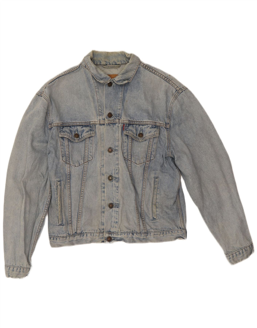 Мужская джинсовая куртка Levi's UK 38, средний синий хлопок, хлопок