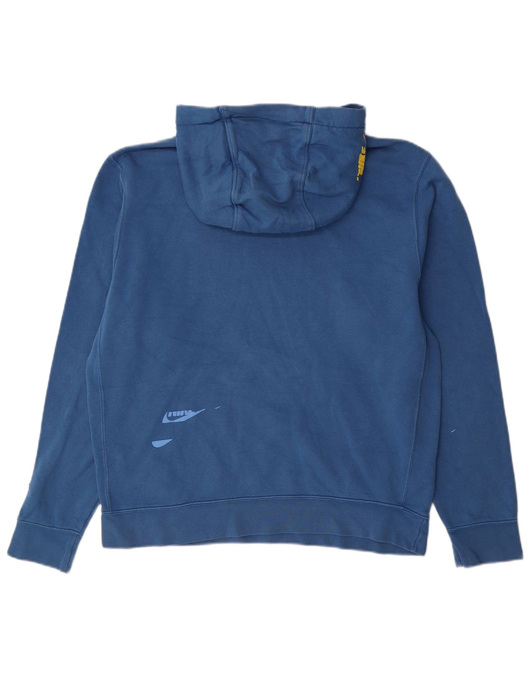 Мужской джемпер с капюшоном с графическим рисунком Nike, хлопковый средний синий цвет