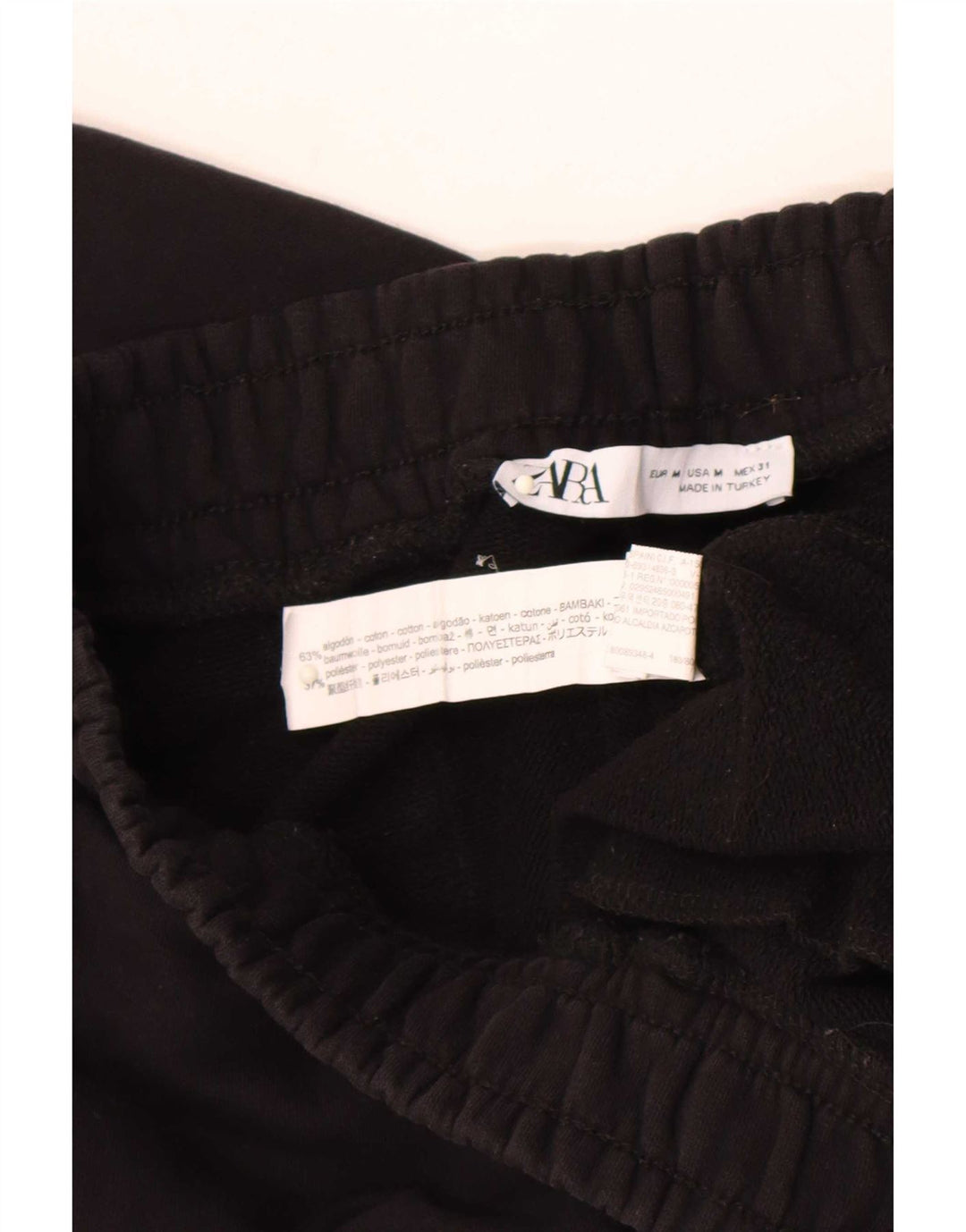 Мужские спортивные брюки Zara, джоггеры, средний черный, хлопок