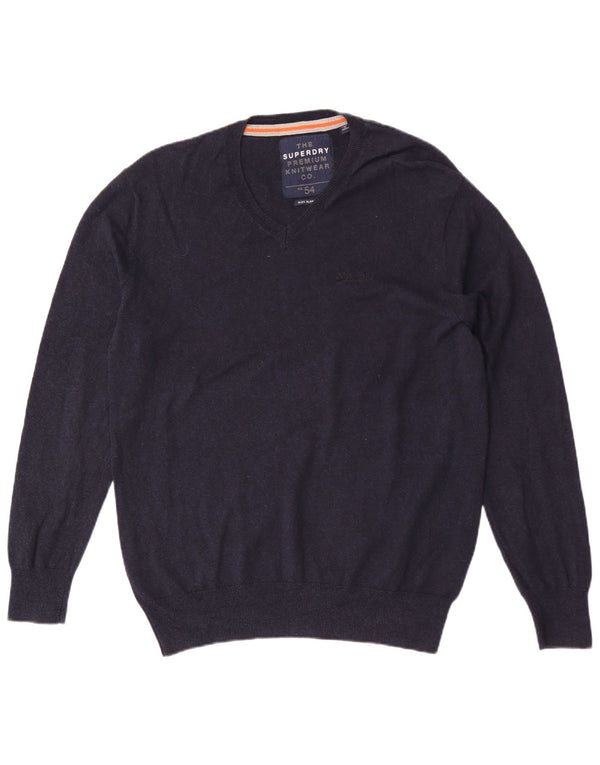 Мужской джемпер с v-образным вырезом Superdry XL, темно-синий, хлопок