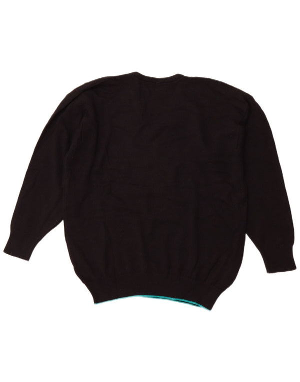 PRINGLE Мужской джемпер с v-образным вырезом XL, черный аргайл/бриллиантовый акрил