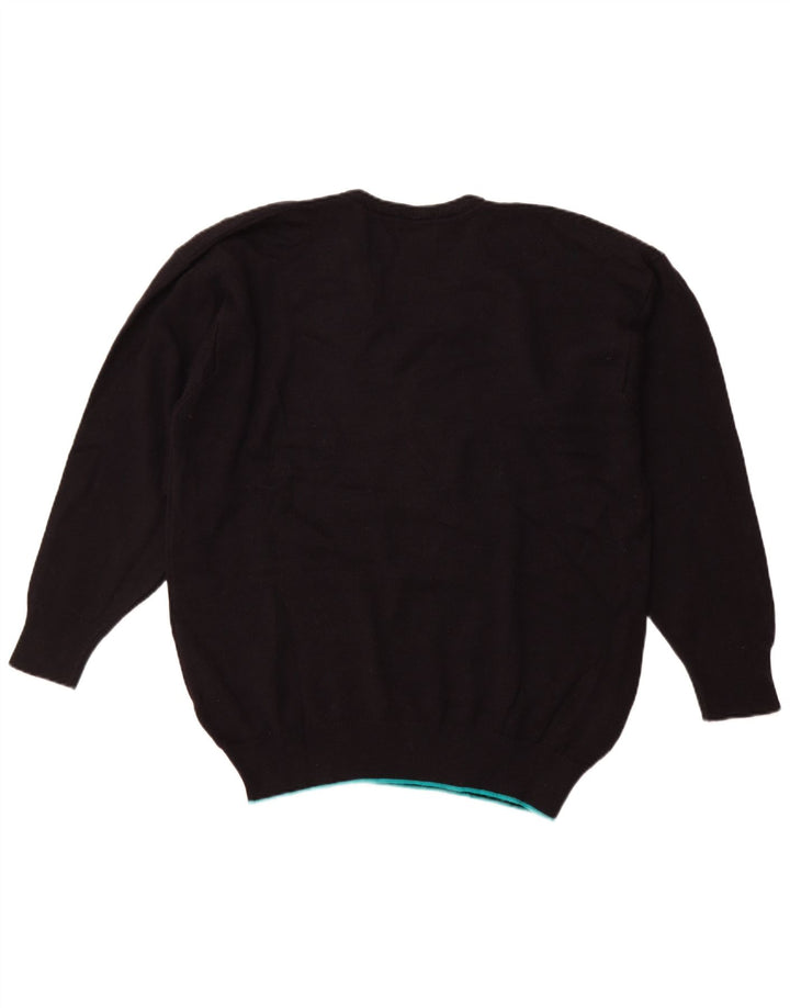 PRINGLE Мужской джемпер с v-образным вырезом XL, черный аргайл/бриллиантовый акрил