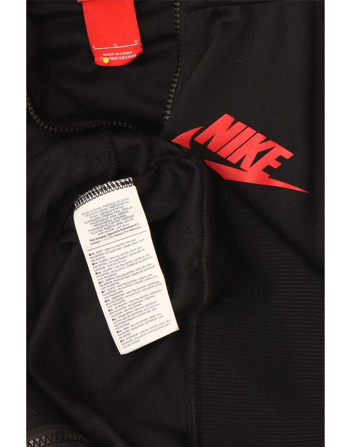 Мужской свитер с капюшоном на воздушной молнии Nike, большой черный полиэстер с цветными блоками