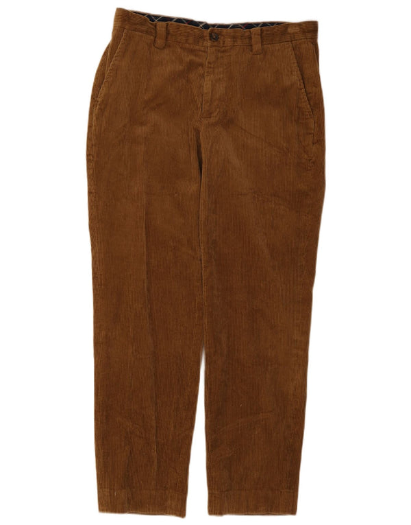 Мужские прямые вельветовые брюки Brooks Brothers Clark W34 L30, коричневые, хлопковые