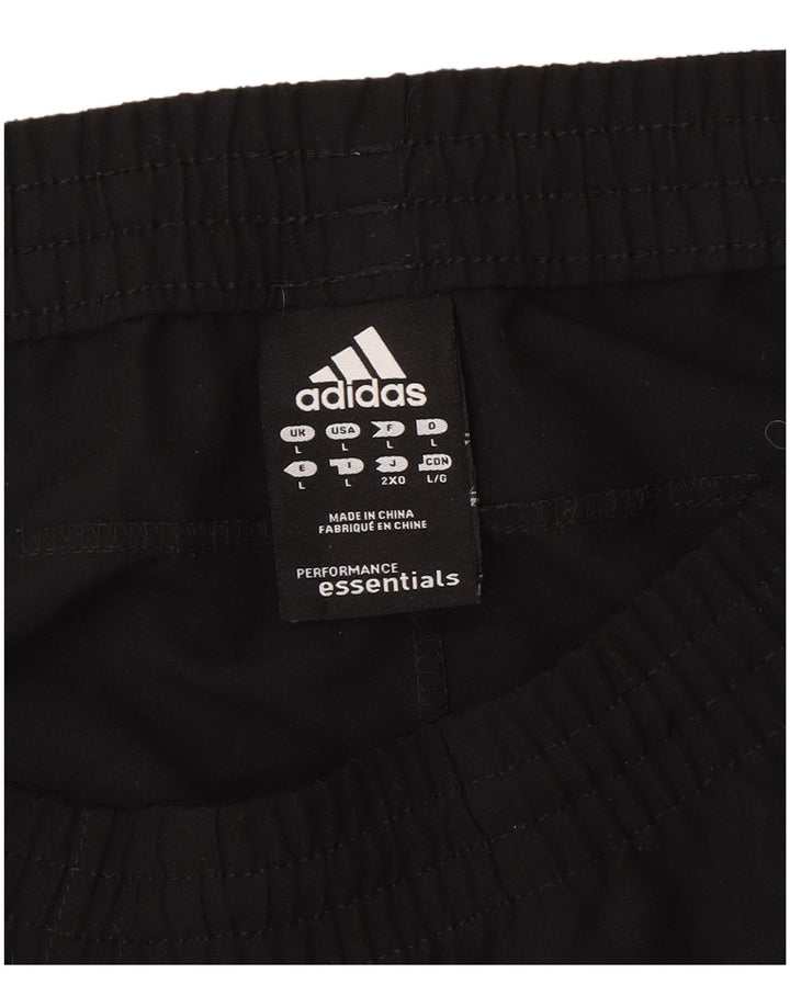 Мужские спортивные брюки Adidas, большие черные из полиэстера