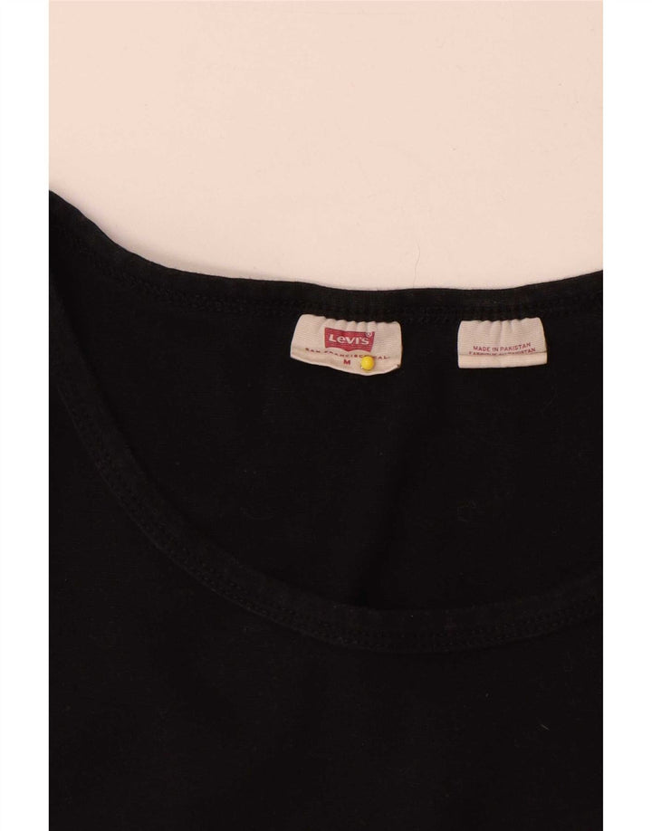 Женская футболка Levi's Top UK 12, средний черный хлопок