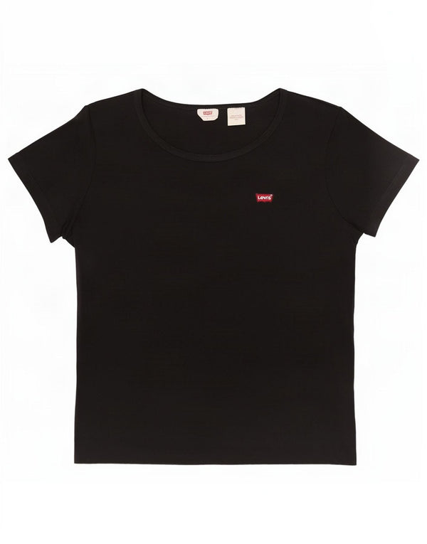 Женская футболка Levi's Top UK 14, большой черный хлопок