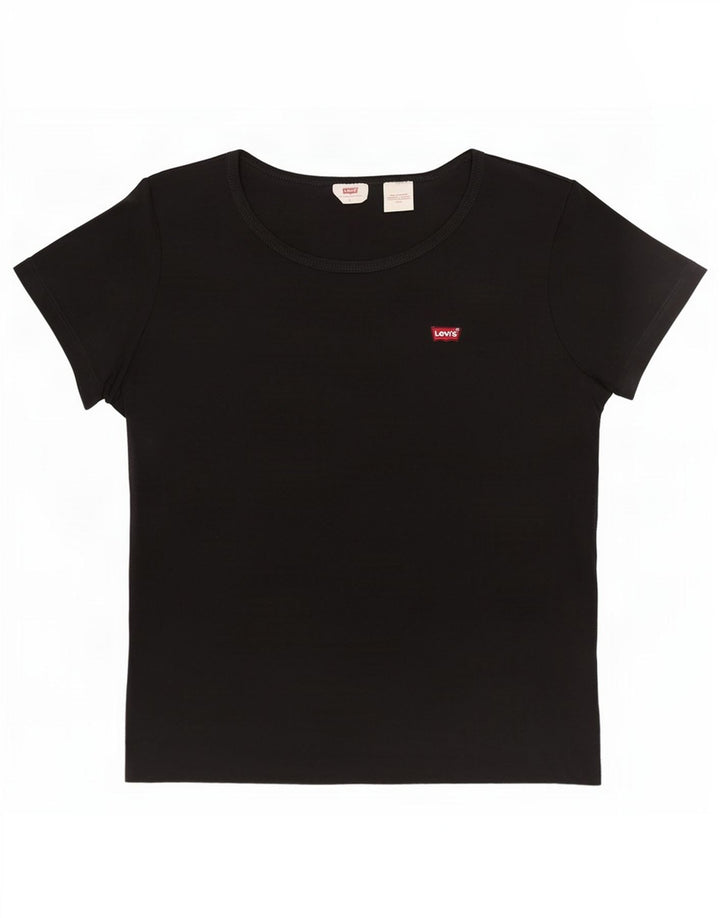Женская футболка Levi's Top UK 14, большой черный хлопок