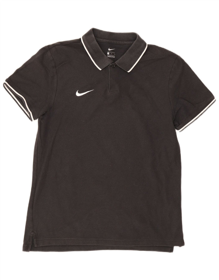 Мужская рубашка-поло NIKE, большая черная, хлопковая
