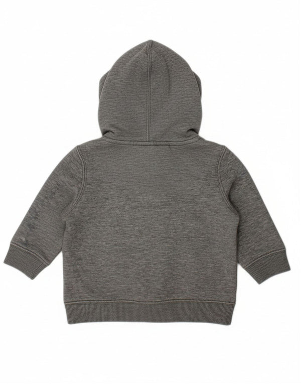 TOMMY HILFIGER Baby Boys Graphic Zip Neck Jumper Sweater 9-12 Months Grey
