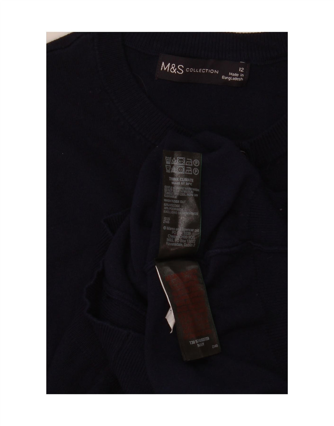 Женский кардиган Marks & Spencer UK 12, средний темно-синий из вискозы