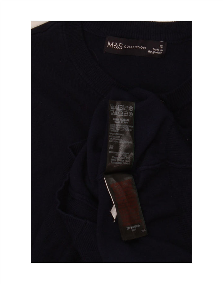 Женский кардиган Marks & Spencer UK 12, средний темно-синий из вискозы
