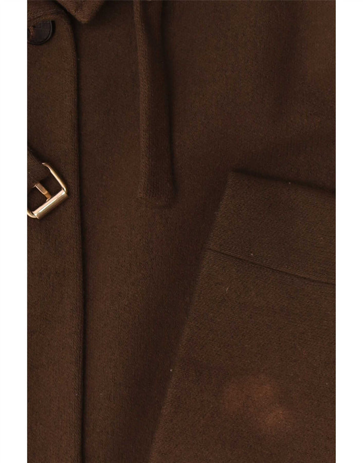 Женское пальто оверсайз Massimo Dutti UK 10, маленькое, цвет хаки, шерсть