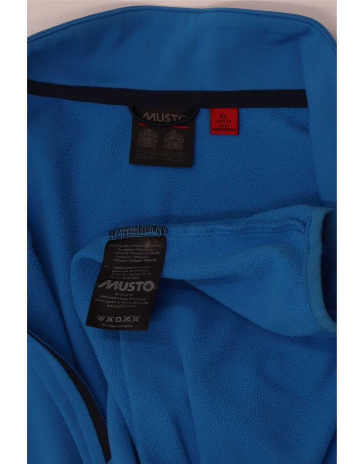 Мужской свитшот с воротником на молнии Musto, джемпер XL, синий полиэстер